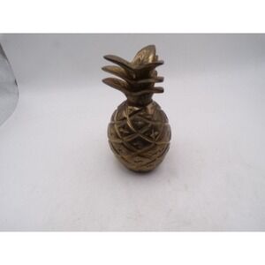 Vintage Brass Pineapple Bell 4.5 Inch Hollywood Regency Tropical Decor Gold